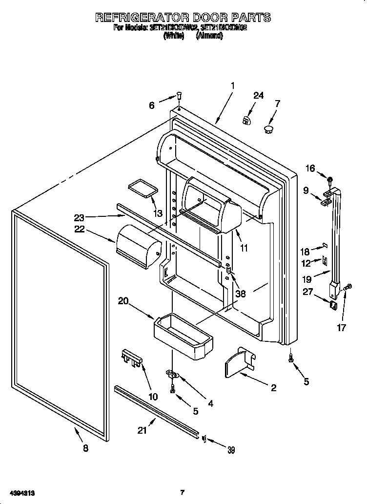 Refrigerator door