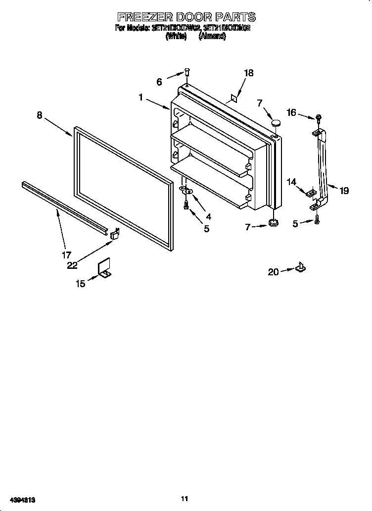 Freezer door