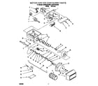 Whirlpool ED22PSQDW00 motor and ice container diagram
