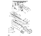 Whirlpool ED27DSXDN05 motor and ice container diagram