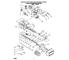 Whirlpool 3ED22DQXDN03 motor and ice container diagram