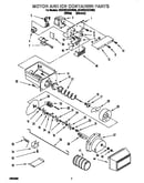 Motor and ice container
