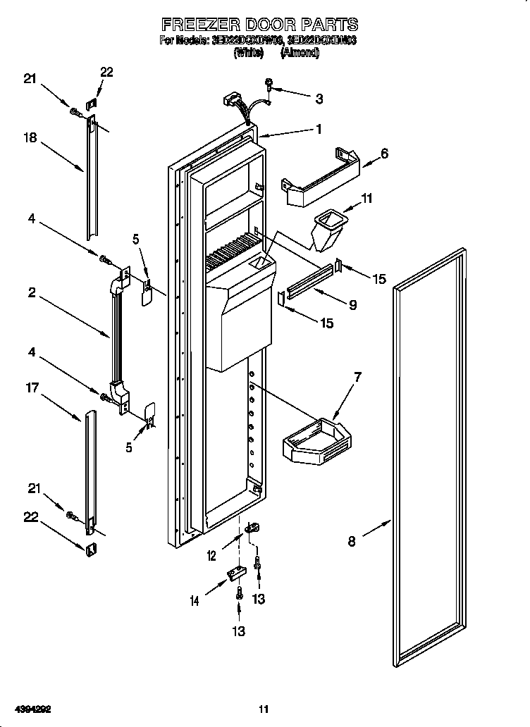 Freezer door