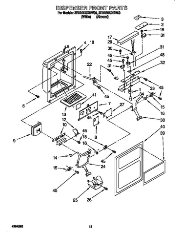 Dispenser front