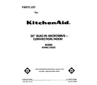 KitchenAid KHMC106S0 front cover diagram