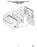 Upper and lower oven door