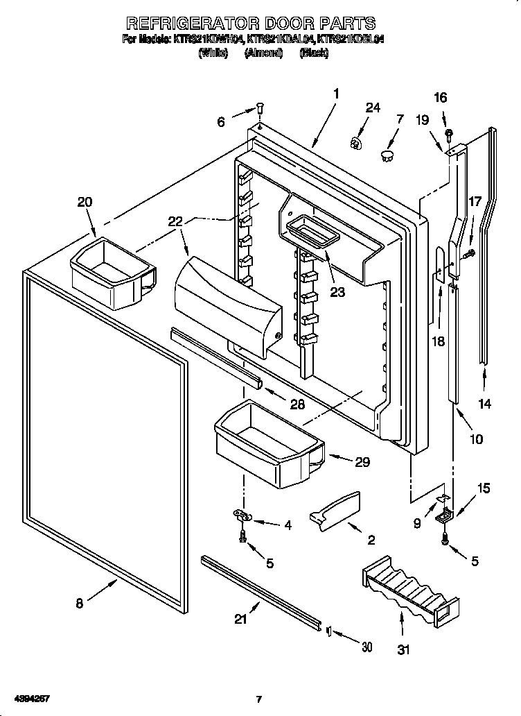 Refrigerator door