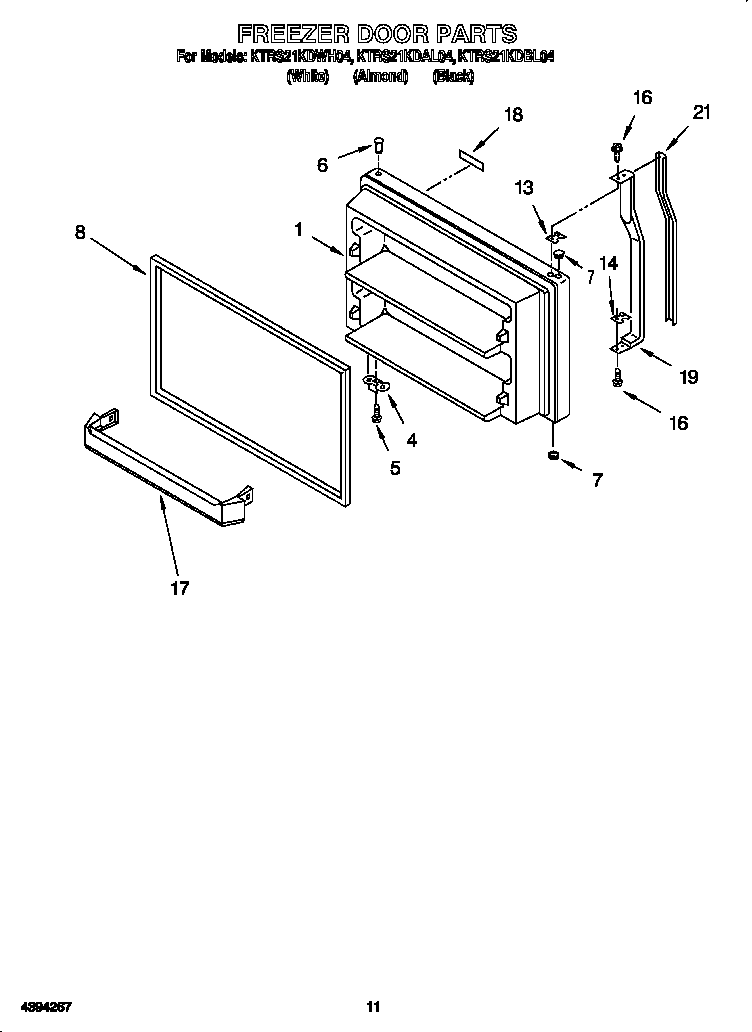 Freezer door