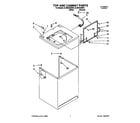 Whirlpool 2LSR5233BW0 top and cabinet diagram