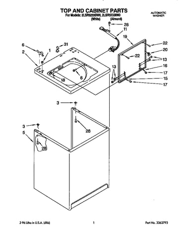 Top and cabinet