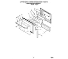 KitchenAid KEBS276BWH3 upper and lower oven door diagram