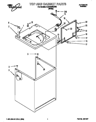 Top and cabinet