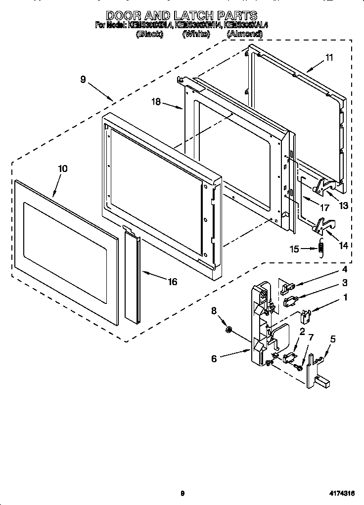 Door and latch