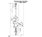 Whirlpool 3LBR5132AW0 brake and drive tube diagram