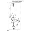 Whirlpool 3LBR7255AQ0 brake and drive tube diagram