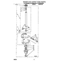 Whirlpool 3LSP8255AW0 brake and drive tube diagram