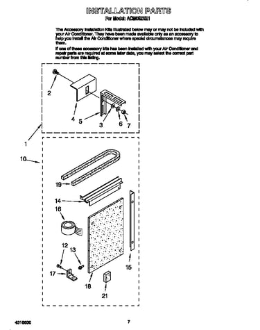 Installation parts