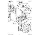 Whirlpool LER5848EQ1 cabinet diagram