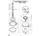 Whirlpool 6LSP8255AW0 agitator, basket and tub diagram