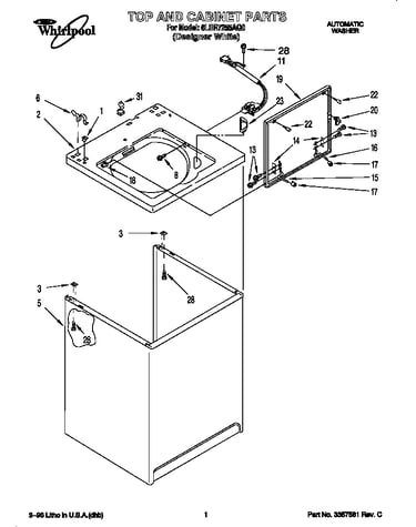 Top and cabinet