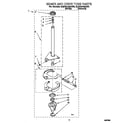 Whirlpool 6LBR5132AW0 brake and drive tube diagram