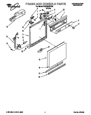 Frame and console