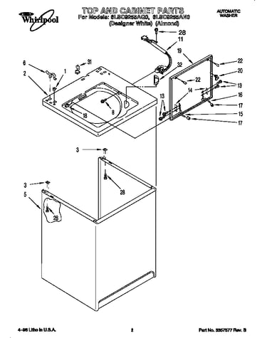 Top and cabinet