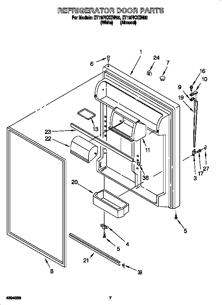 Refrigerator door