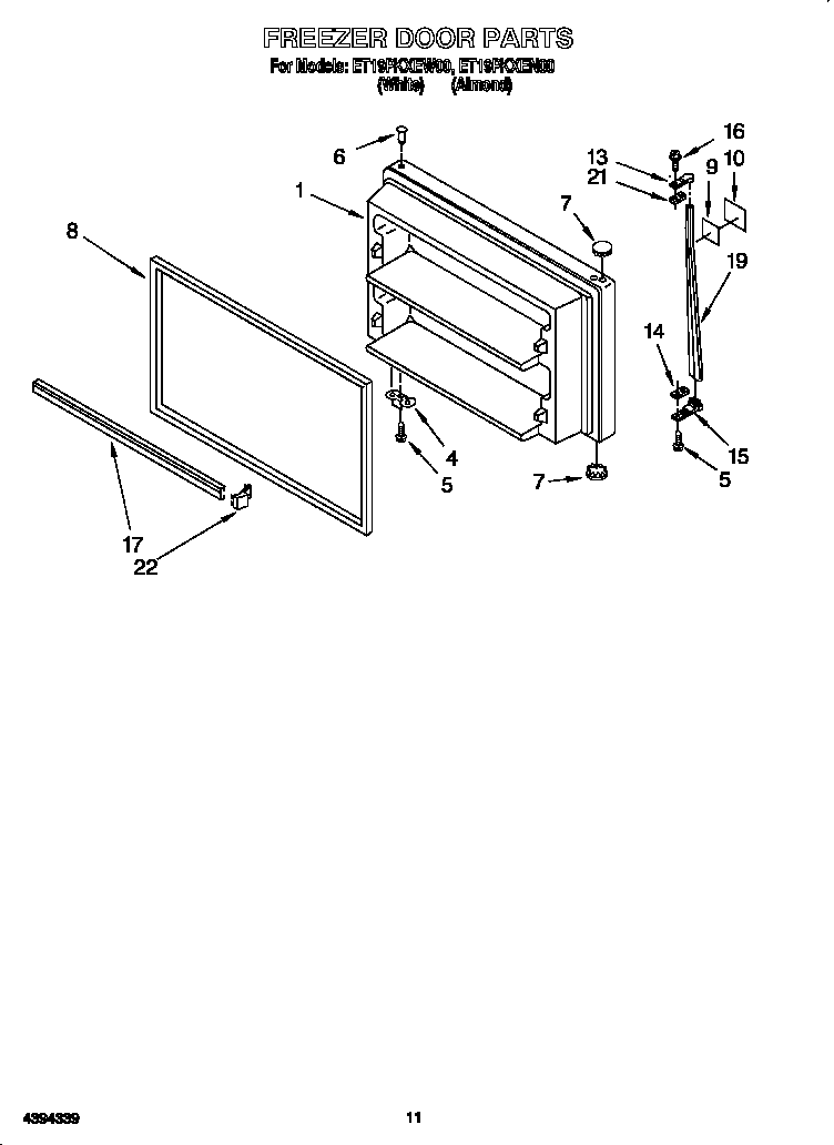 Freezer door