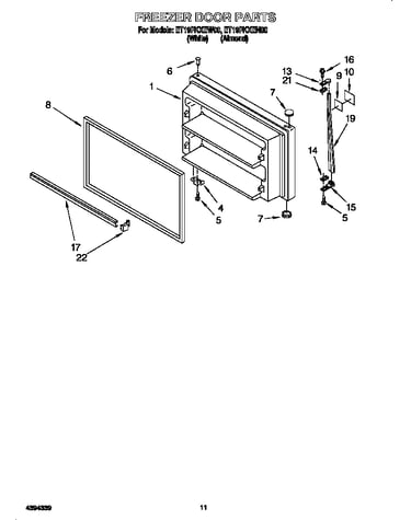 Freezer door