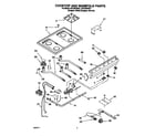 Whirlpool SF318PEWQ1 cooktop and manifold diagram