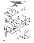 Cooktop and manifold