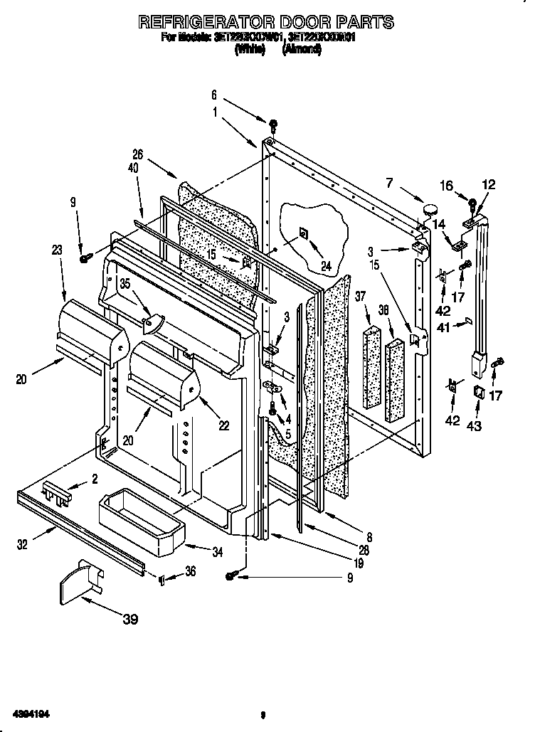 Refrigerator door