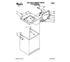 Whirlpool 6LSC9255BQ2 top and cabinet diagram