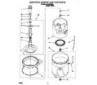 Whirlpool 6LSC9255BQ2 agitator, basket and tub diagram