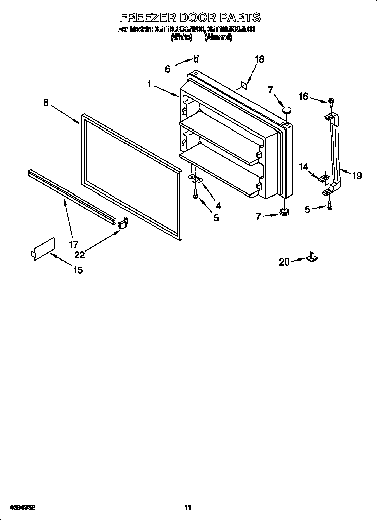 Freezer door