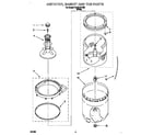 Roper RAB3121EW0 agitator, basket and tub diagram