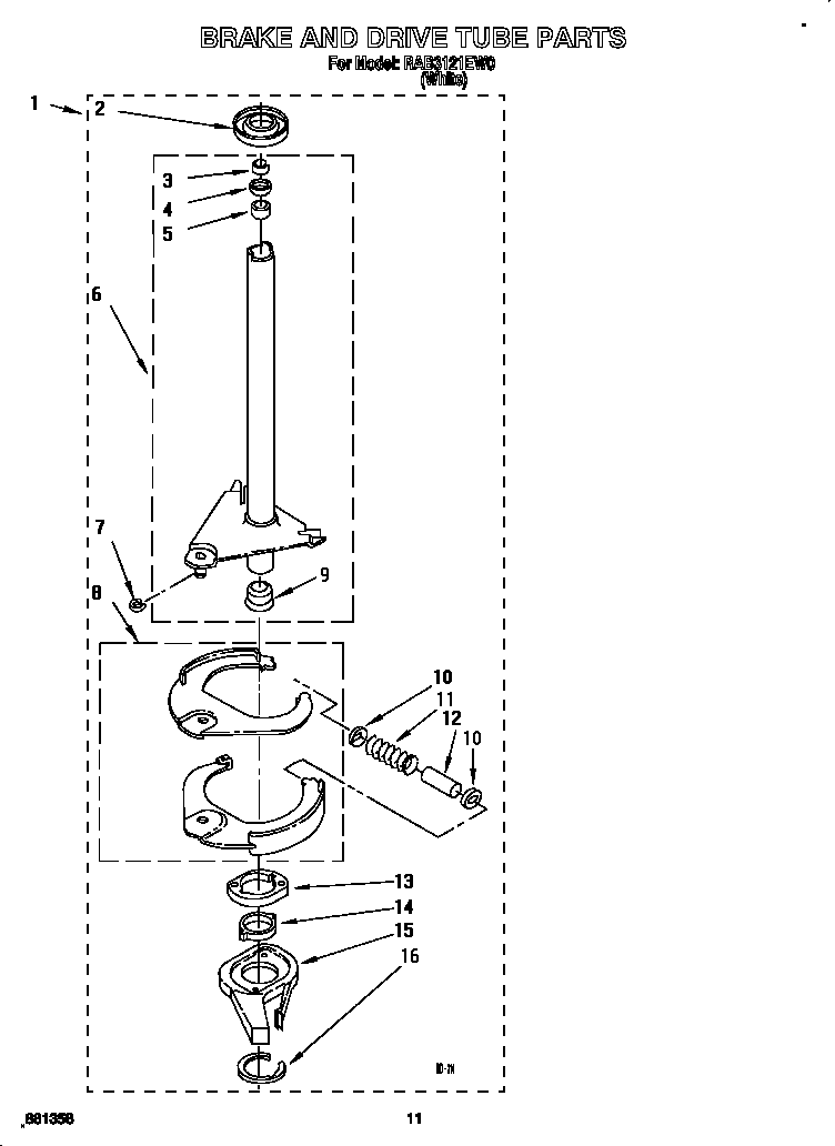 Brake and drive tube