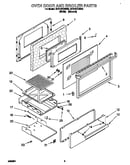 Oven door and broiler