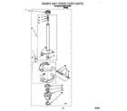 Whirlpool 3LBR7132DW0 brake and drive tube diagram