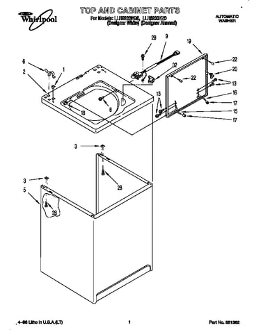 Top and cabinet