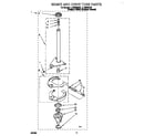 Whirlpool LLR8233EZ0 brake and drive tube diagram