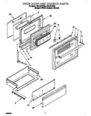 Oven door and drawer