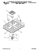 Cooktop, burner and grate