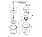 Whirlpool LSC8244EZ0 agitator, basket and tub diagram