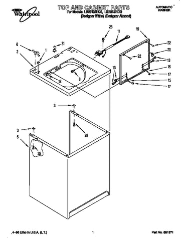 Top and cabinet