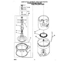 Whirlpool LSR6132EQ0 agitator, basket and tub diagram