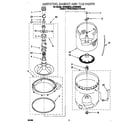 Whirlpool LSC9355EZ0 agitator, basket and tub diagram