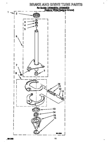 Brake and drive tube