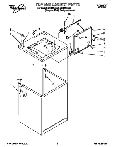 Top and cabinet